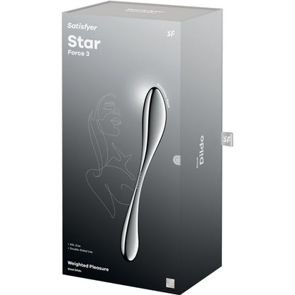 Satisfyer - dildo a doppia estremità in acciaio inox star force 3