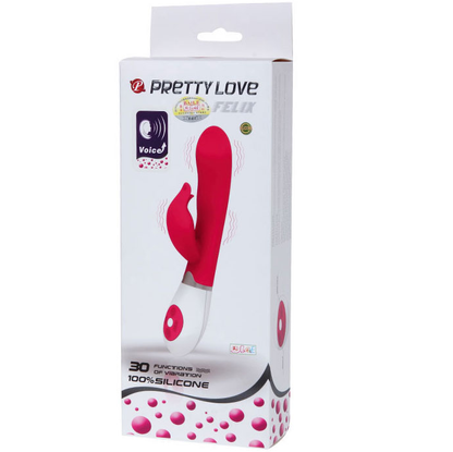 Vibratore Rabbit Pretty Love Felix Rosa e Bianco