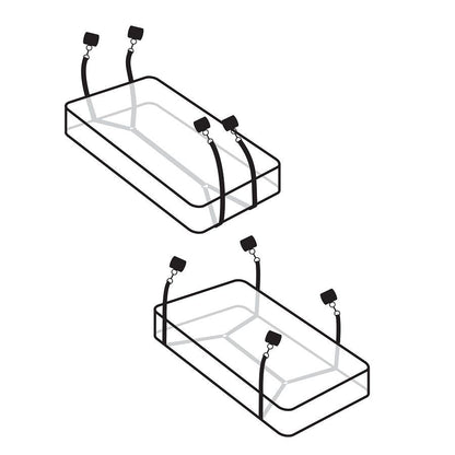 Attrezzature e corde Fetish fantasy wraparound mattress restraints nero