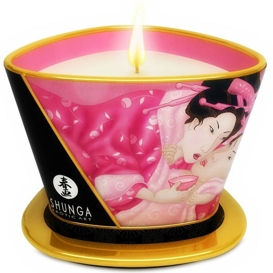 Mini carezza a candela da massaggio a candela rosa afrodisia