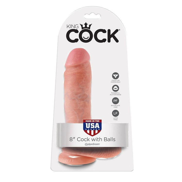 Dildo King Cock 8" Cock with Balls 20,3 cm