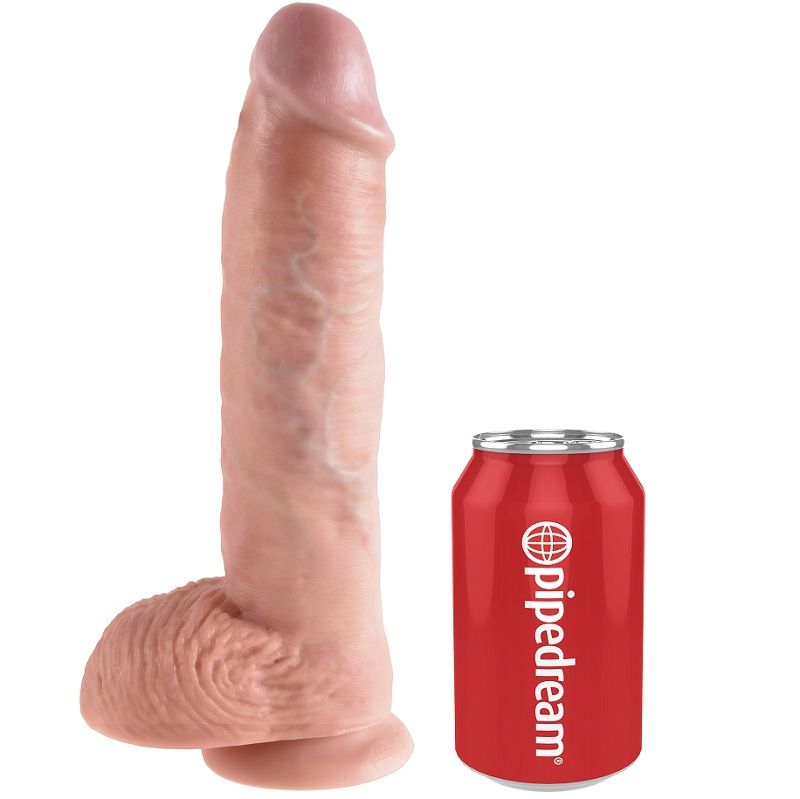 King cock 10 "cock carne con palline 25,4 cm