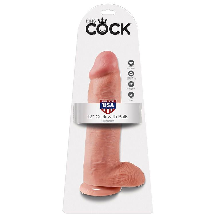 King cock gode ceinture avec billes 30,48 cm