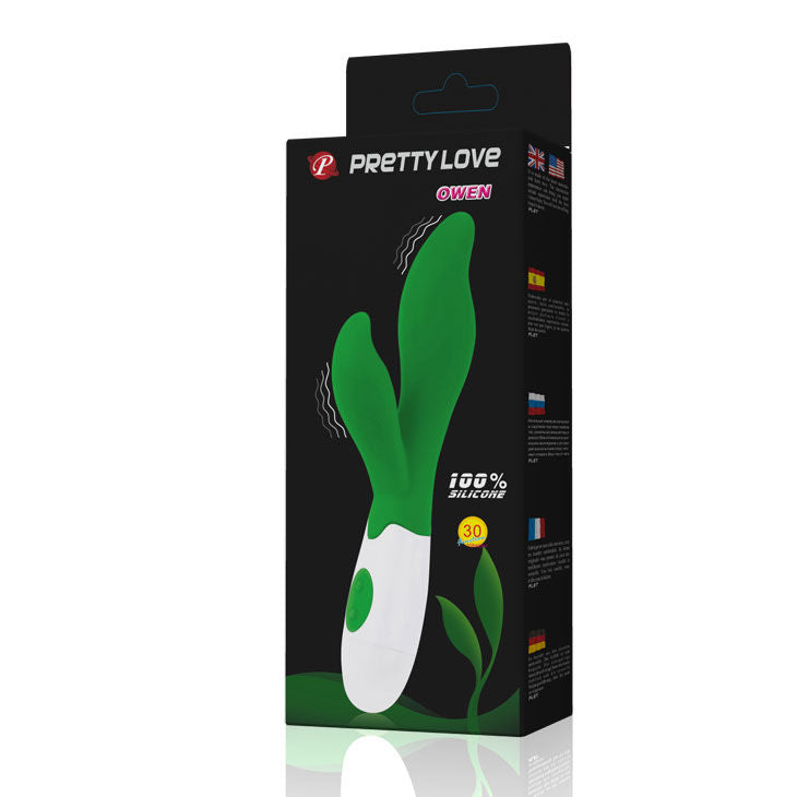 Vibratore Rabbit Pretty Love Flirtation Owen Verde e Bianco