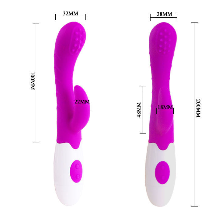 Vibratore Rabbit Pretty Love Flirtation Arthur Viola e Bianco