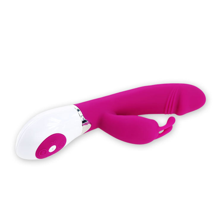 Vibratore Rabbit Pretty Love Flirtation Gene Rosa e Bianco