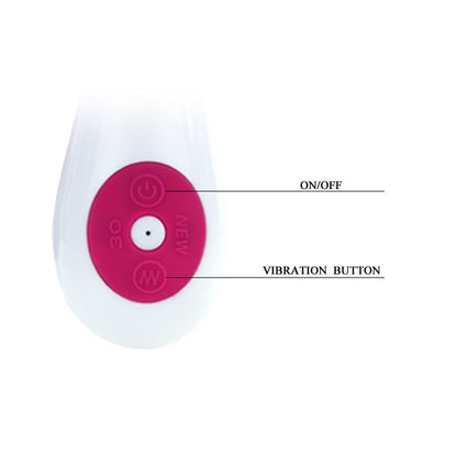 Vibratore Rabbit Pretty Love Flirtation Gene Rosa e Bianco