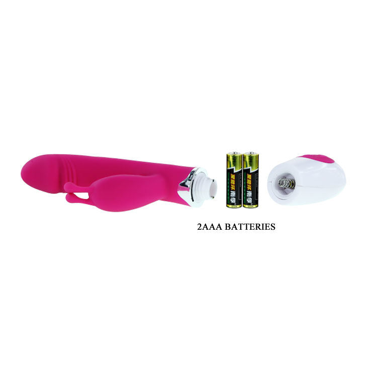 Vibratore Rabbit Pretty Love Flirtation Gene Rosa e Bianco