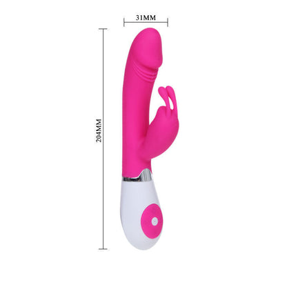 Vibratore Rabbit Pretty Love Flirtation Gene Fucsia e Bianco