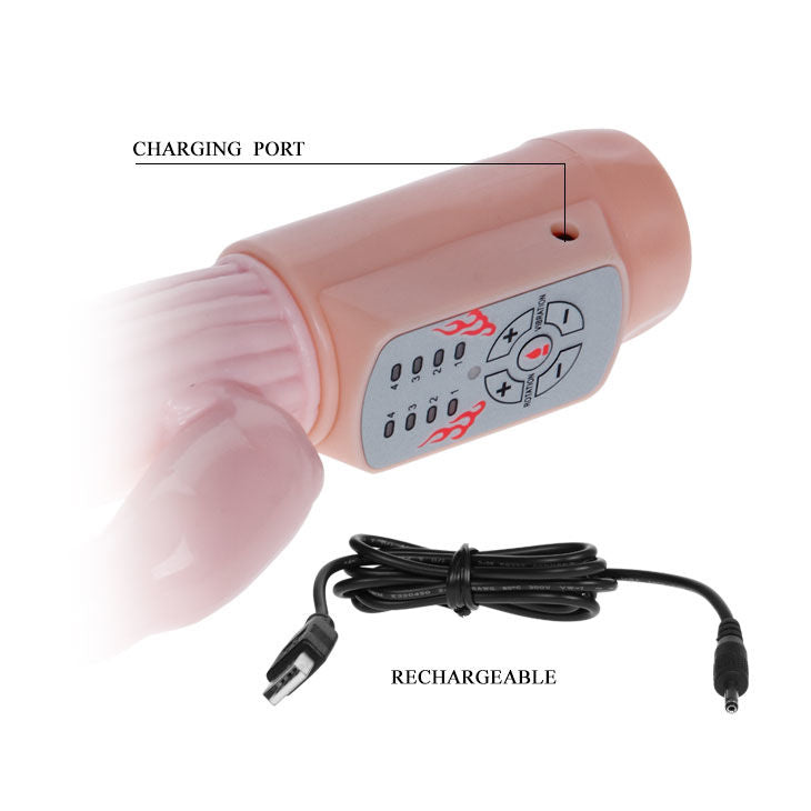 Vibratore Rabbit Baile Rotations Fire Bunny Rosa Carne