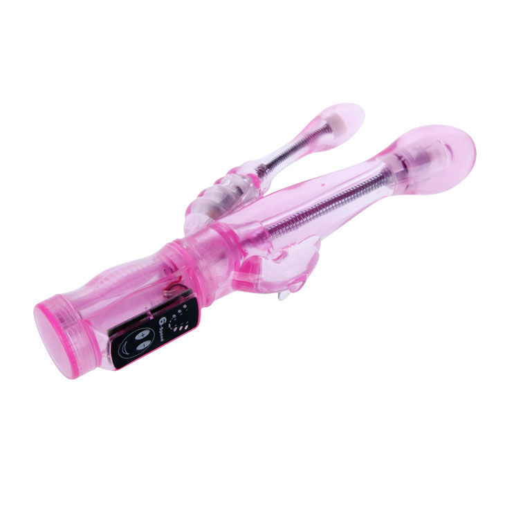 Vibratore Rabbit BAILE VIBRATORS con stimolatore Anale Viola Trasparante