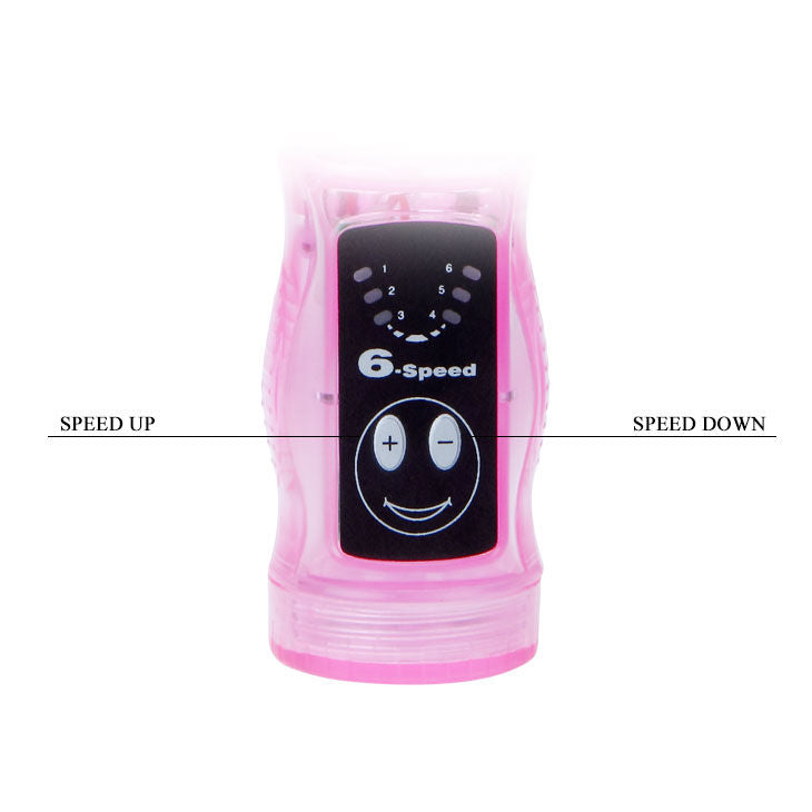 Vibratore Rabbit BAILE VIBRATORS con stimolatore Anale Viola Trasparante