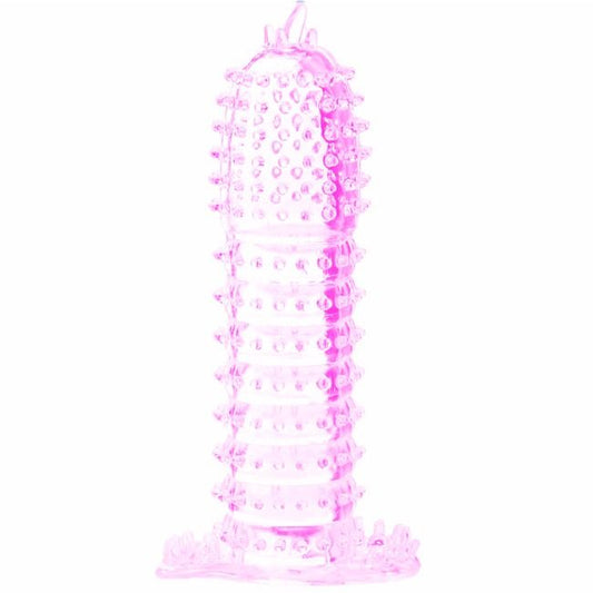 Funda rosa silicona con puntos estimulantes 14.2 cm