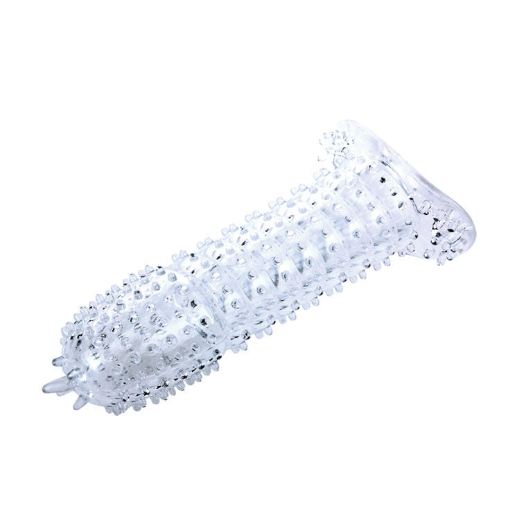 Funda transparente con puntos estimulantes 14.2 cm