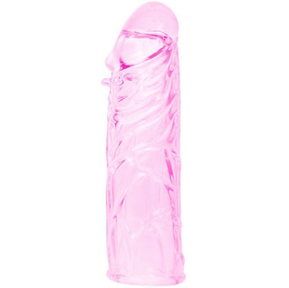 Funda rosa  pene silicona estimulante 13cm