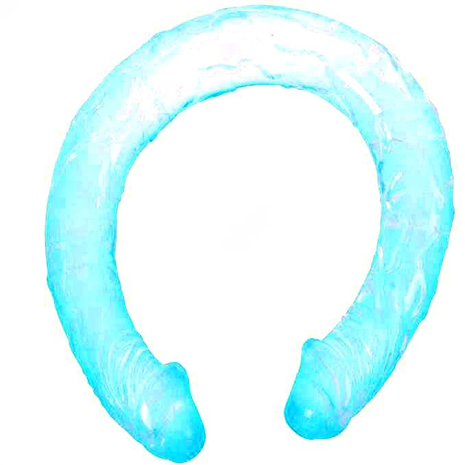 Dildo Doppio Baile double dong azul 44.5cm