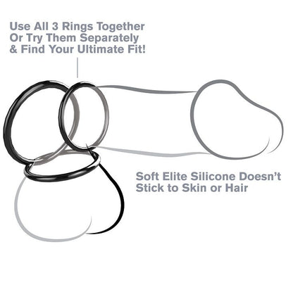 Set 3 anelli stamina in silicone fantasy c-ringz