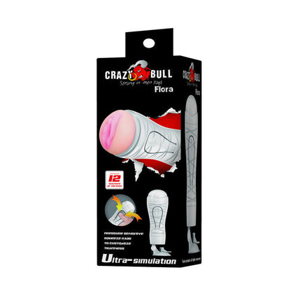 Masturbatore Uomo Crazy Bull Flora Bianco vibrante