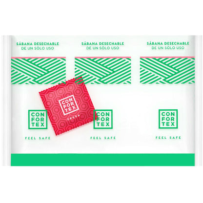 Lenzuola igienica monouso confortex, sacca singola + preservativo fragola confortex