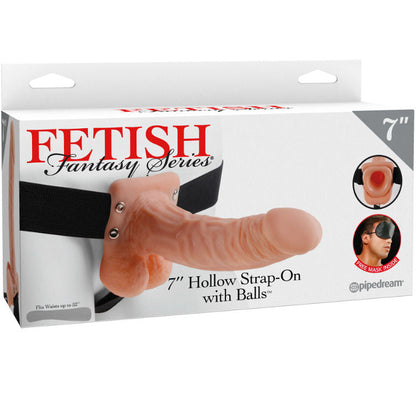 Fetish fantasy series 7 "hollow strap-on con palline 17,8 cm carne