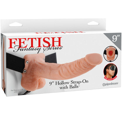 Fetish fantasy series 9 "hollow strap-on con palline 22,9 cm carne