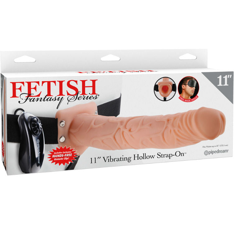 Fetish fantasy series 11 "hollow strap-on vibrante con palline 27,9 cm carne