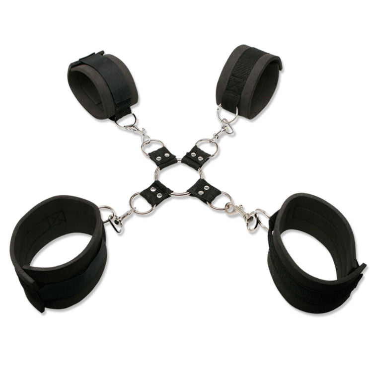 Manette e polsiere Fetish fantasy serie Extreme hogtie kit nero