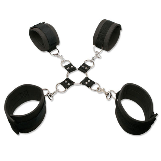 Manette e polsiere Fetish fantasy serie Extreme hogtie kit nero