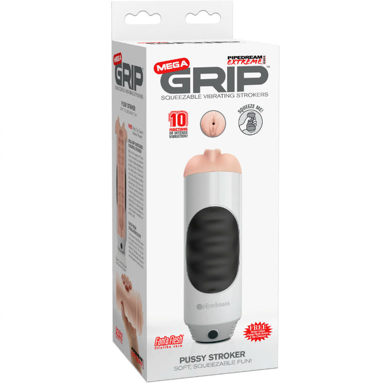Pipedream extreme toyz mega grip vagina masturbator vibratore