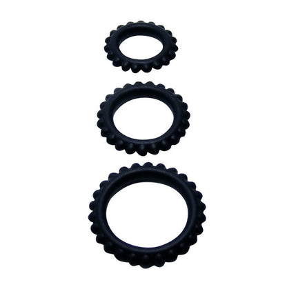 Baile  titan set 3pcs cock ring black 2.8 + 2.4 + 1.9 cm