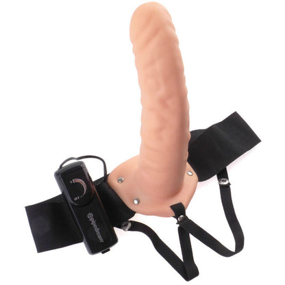 Fantasia fetish 19 cm vibrante cinturino cavo marrone