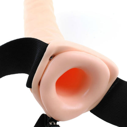 Fantasia fetish 19 cm vibrante cinturino cavo marrone