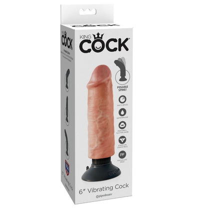 King cock - 6 "- 15,24 cm vibrante carne di cazzo