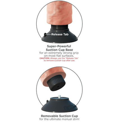 King cock king cock vibratore dildo 23 cm naturale