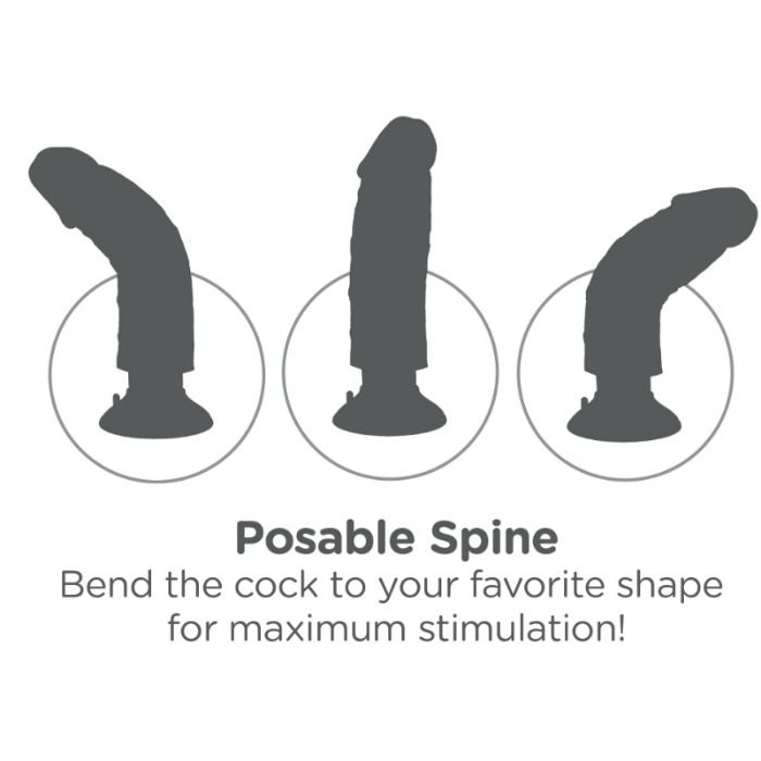 King cock king cock vibratore dildo 23 cm naturale