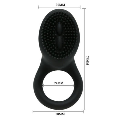 Anillo vibrador cobra de pretty love - negro