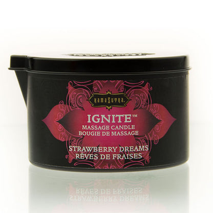Candela da massaggio kama sutra sogni alla fragola