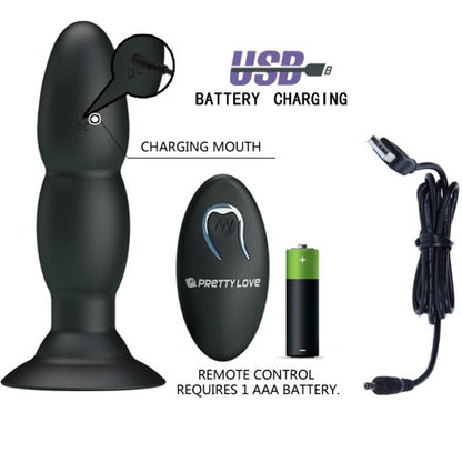 Pretty love plug vibrador y rotaciÓn por control remoto