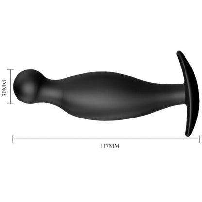 Pretty love plug anal silicona 11.7 cm negro
