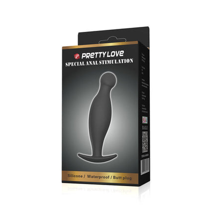 Pretty love plug anal silicona 11.7 cm negro