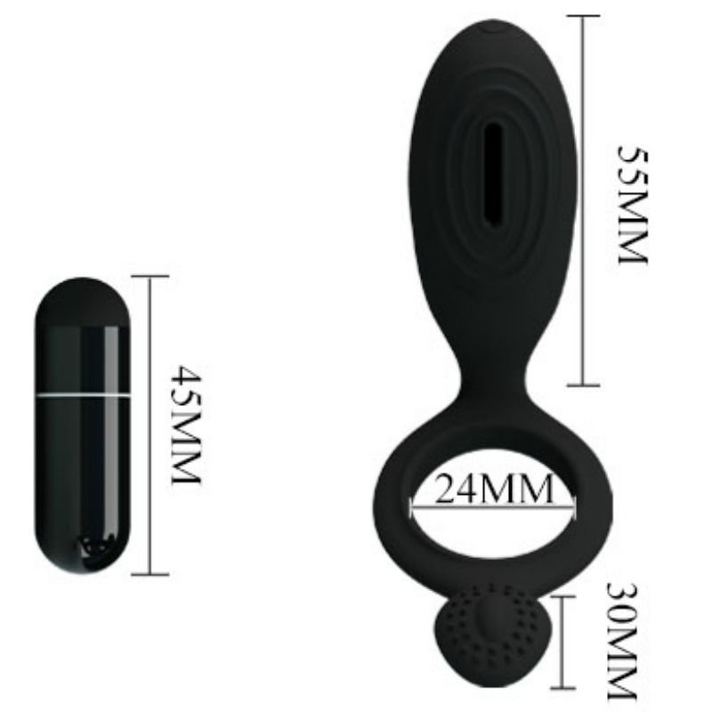 Pretty love anillo vibrador con estimulador ethel