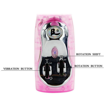 Vibratore Rabbit BAILE ROTATIONS con Rotazione Rosa Trasparente