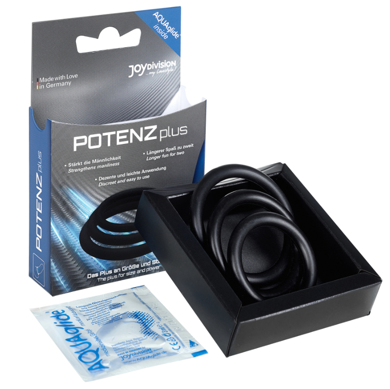 Potenzplus noir, lot de 3 (s, m, l)