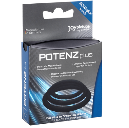 Potenzplus noir, lot de 3 (s, m, l)