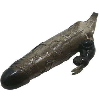 Brave man funda realistica pene con rabbit 16.5 cm negro