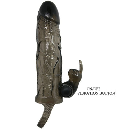 Brave man funda realistica pene con rabbit 16.5 cm negro