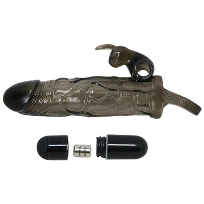 Brave man funda realistica pene con rabbit 16.5 cm negro