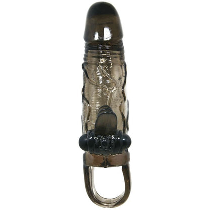 Brave man funda pene anal y clitoris vibrador 16.5 cm negro