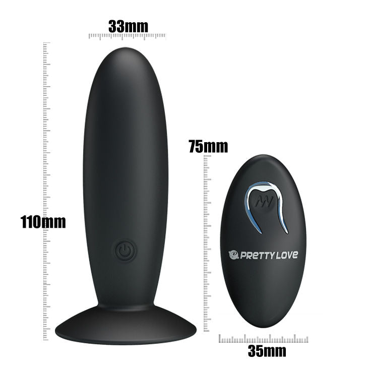 Pretty love - bottom - plug anal recargable con vibracion y mando