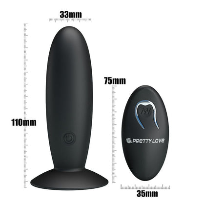 Pretty love - bottom - plug anal recargable con vibracion y mando